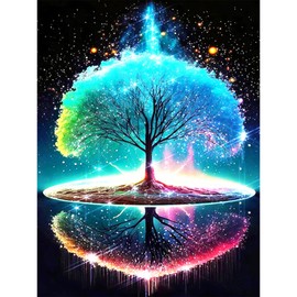 Huacan Diamond Painting Kits for Adults Tree Diamond Art Round Drill 5D Full Diamond Painting Kit for Adults Painting with Round Gem Crystal Painting for Adults Wall Decor 15.7x11.8 Inch