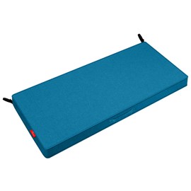Pcinfuns Outdoor Bench Cushion,Water-Resistant,Comfortable & Durable Cushions for Garden Patio,Pads with Handle and Adjustable Straps,54 x 18 x 3 Inch,Blue