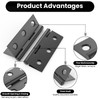 ZIUZI 16 Pcs Small Stainless Steel Door Hinges, 2 inch