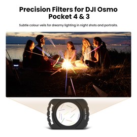 Walking Way Colorful Streak Effect Filter for DJI Osmo Pocket 3/4 & Xtra Muse/2, Anamorphic Flare Special Prism Lens, Magnetic Attach/Optical Glass, for Night Scenes, Portraits/Cinematic Video