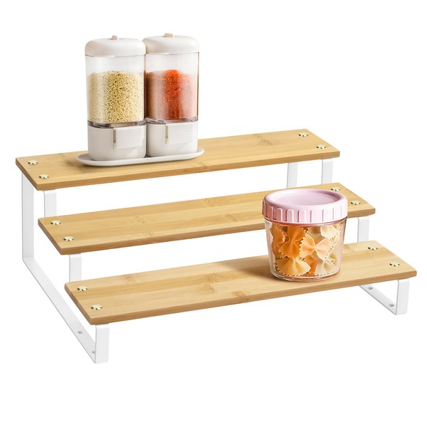 Lonian 3 Tier Spice Rack Organizer, Countertop Step Shelf Spice