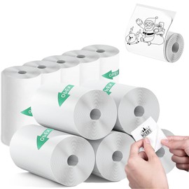 CILSER Mini Thermal Printer Sticker Paper,2.2x0.98in(57X25mm), Compatible with iDPRT, CILSER Thermal Printer Paper for Mini Printer/Kids Camera Width Under 57mm, HD,Inkless,Waterproof(Sticky 10 Rolls)