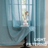 Turquoize Natural Linen Blended Sheer Curtains Curtains for Bedroom 96