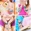 Konsait 12 Sheets Glitter Butterfly Temporary Tattoos for Women Kids
