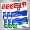 Large Fire Action Notice Vinyl Sign - 30 x 20