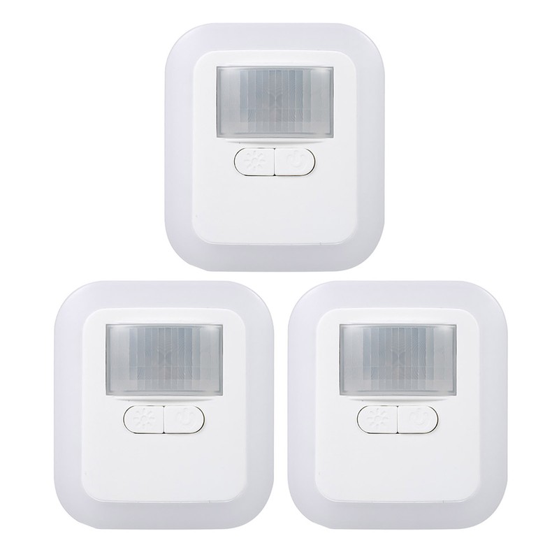 LED Plug-in Motion Sensor Light Wall Night Lamp with Brightness