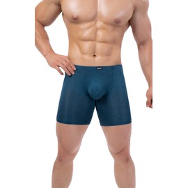 IKINGSKY - Calzoncillos tipo calzones transpirables de pierna larga para hombre, sexy, sin subidas, sin costuras, para debajo de las bragas, Paquete de 2, X-Large