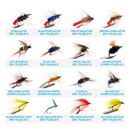 YZD Trout Fly Fishing Flies Collection 225/194/180/110/60 Premium Flies Dry Wet Nymph Streamers Fly Assortment with Fly Box Flyfishing Flys Lures Kits (Deluxe Trout Fly Selection 225 Pcs)