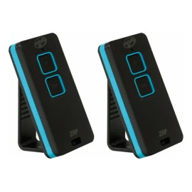 2 Controles Remotos Zap 2 P/ Puerta Automática D/ 2 Ch Ppa Color Negro-azul