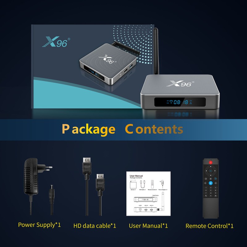 X96 X9 Android 9.0 Smart TV Box Amlogic S922X 4GB