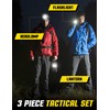 ZeroDark Flashlights Headlamp Lantern 3-Piece Set, Flashlight + Head Lamp