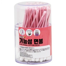 Dtips Functional Cotton Swabs (Ear Pick + Cotton) 80 Count 10 Packs 10ea