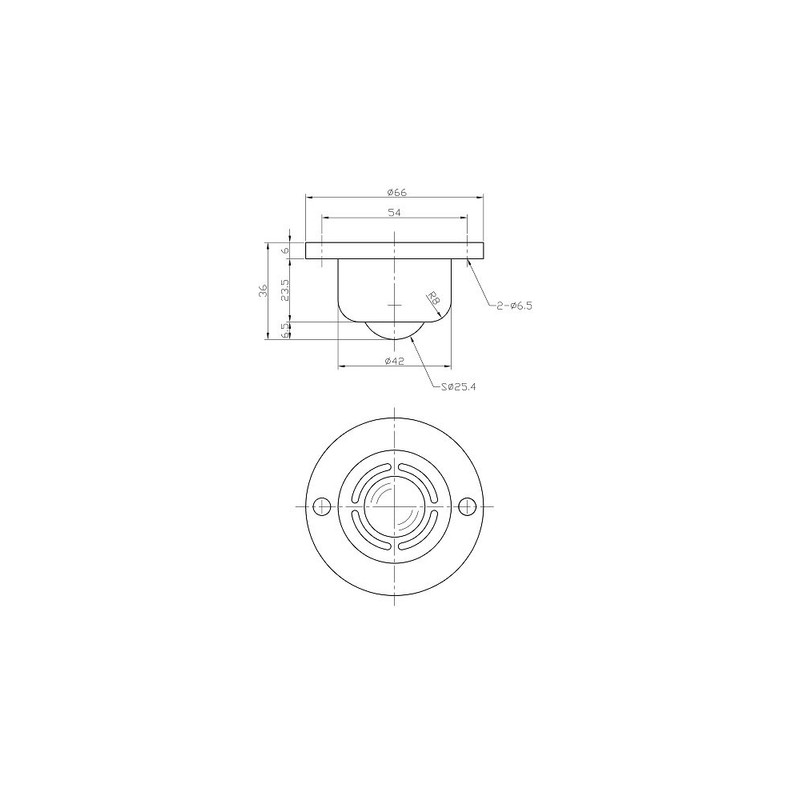 Acer Tech Plain Bear Waste Drain with Hole for cutting