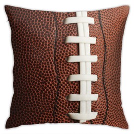 Football Throw Pillow Covers 18"X18" Cozy Velvet Square Throw Pillowcases Home Decor For Bed Couch Sofa Living Room Cushion Cover