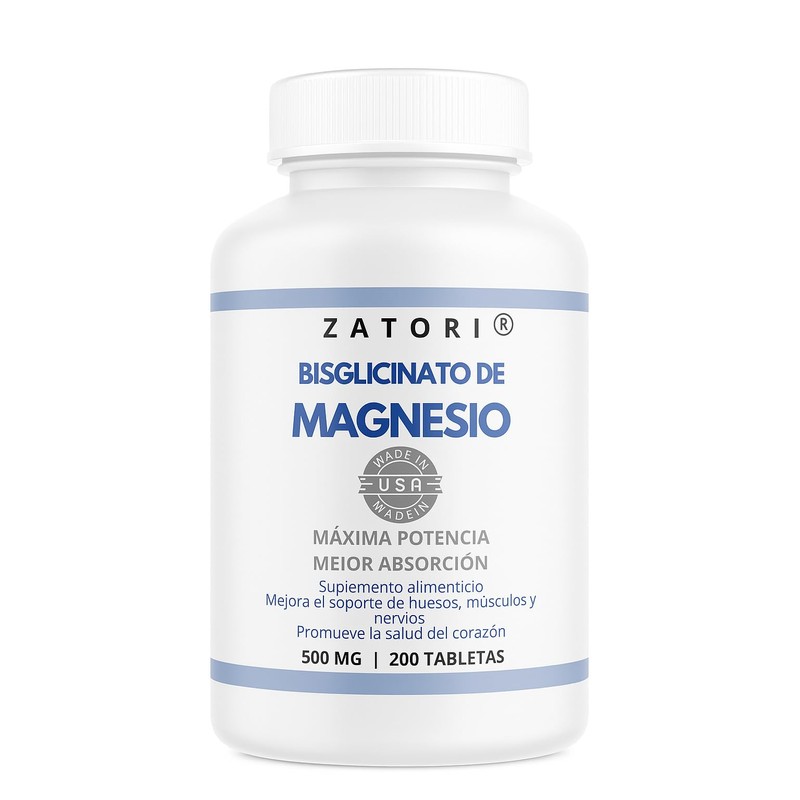 Zatori | Bisglicinato de Magnesio 500 mg | Alta absorción