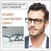 OCCI CHIARI Bifocals Reading Glasses for Men,Transition Square Eye Protection