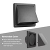 FRESH SPEED 4 Inch Black Dryer Vent Cover Outside Stainless