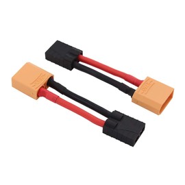 OliRC 3pcs Female XT90 to Male TRX Traxxas Connector Adapter Cable - 12awg 5cm Wire(C49-3)