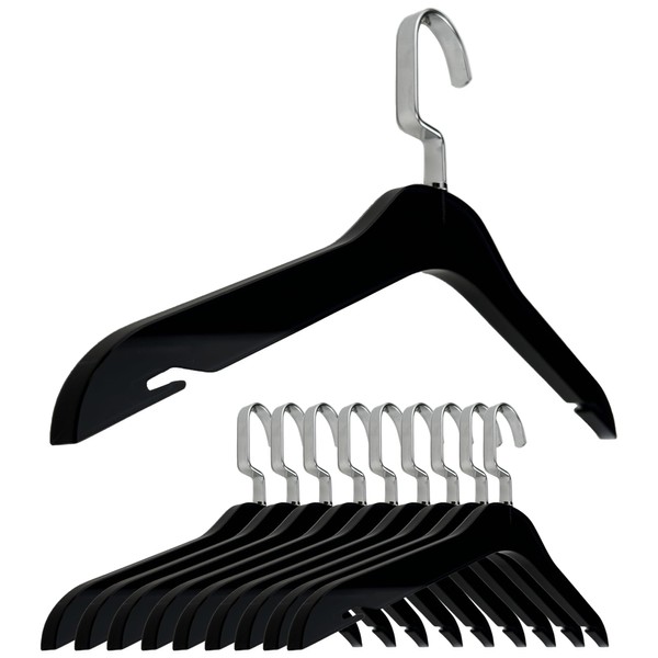 Clear Acrylic Clothes Hangers - 10 Pack Stylish and Heavy