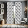 Lunarable Abstract Curtains, Dalmatian Spots Shapeless Geometric in Minimalist Tones