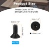 PATIKIL 1/4-20 x 5/8" Flat Head Socket Cap Screws, 10