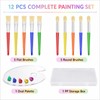 12 Pcs Kids Paint Brushes Set, Childrens Paintbrushes for Art,