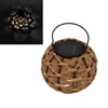 Outdoor Solar Lantern LED Waterproof Hollowed Rattan Ball Solar Hanging