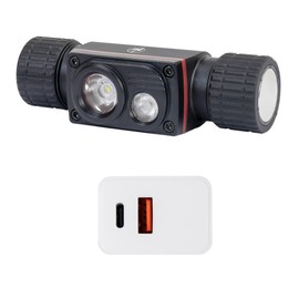 PNI Adventure F80 Dual LED Headlamp 1000LM 6W 2200mAh IP68 + CHG300 Power Supply