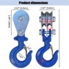 WANMEIZI 2 Ton Snatch Block with 360 Degree Swivel Hook