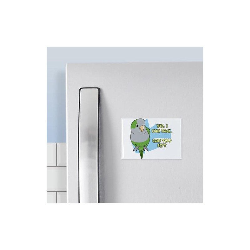 CafePress Can You Fly Quaker Parrot Rectangle Magnet, 3"x2" Refrigerator