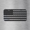 Amel Diamond Plate USA American US Flag Vehicle License Plate