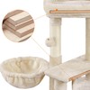 Topeakmart Cat Tree Tower for Indoor Cats, 34.5in Cute Cat