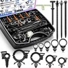 Taiss 220pcs Car Wire Loom Clips Assortment,15 Sizes Nylon Universal