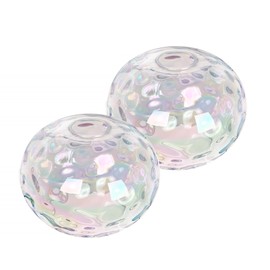 Wrlmfy 7" Glass Shade Replacement for E26 Pendant Lights, Colorful Hammered Globe Lampshade for Wall Sconce, Dia 7", Height 5", Fitter 1.65" (Stained - 2 pcs)