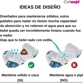Pañal Ecológico De Natación Para Niños De 0 A 2 Años Género Niñas Talla L