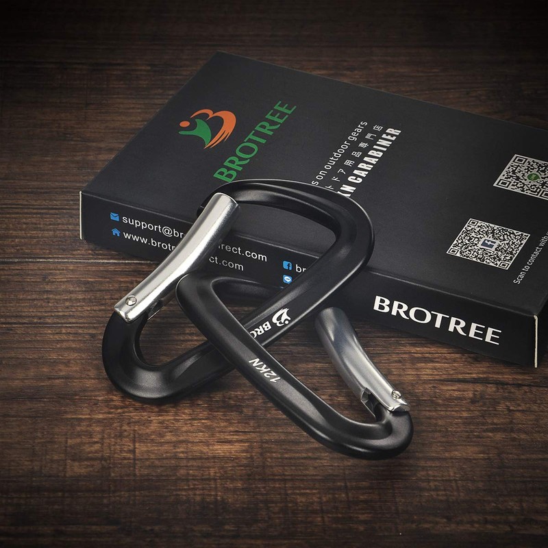 Brotree Carabiner, Load Capacity 26.5 lbs (12 KN (1200 kg),