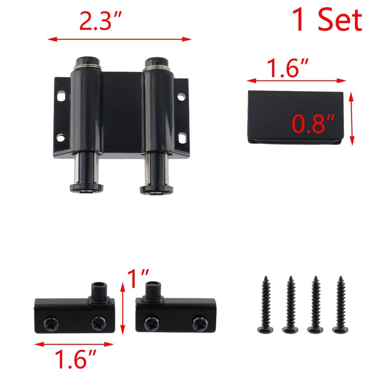 T Tulead Double Magnetic Latch Catch Glass Door Latch Clamp
