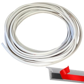MONOSTORE Aero Mold T-Shaped 5M Vehicle Mold Door Edge Protector Overfender Door Guard Gap Filler (White 7×5mm)