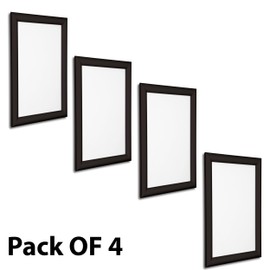 PACK OF 4. A5 Black Aluminium Snap Frames CLICK SIGN OR POSTER HOLDER IDEAL AS MENUS & CERTIFICATES DISPLAY IN 6 SIZES