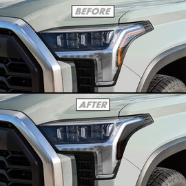 SlickMod PreCut Vinyl Smoke Tint for 2022-2023 Toyota Tundra Headlight (20% Dark Smoke, 4. Headlight Side Marker)