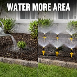 360° Rotating Garden Sprinkler for Lawn and Garden Irrigation - Adjustable Flow with Ground Spike for Efficient Outdoor Watering