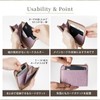 HIRAMEKI. Morris Wallet, Genuine Leather, L-Shaped Zipper, Mini Wallet, Women's,