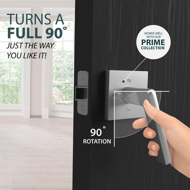 Mega Handles 2-Way Adjustable Privacy Round Door Latch, Universal for