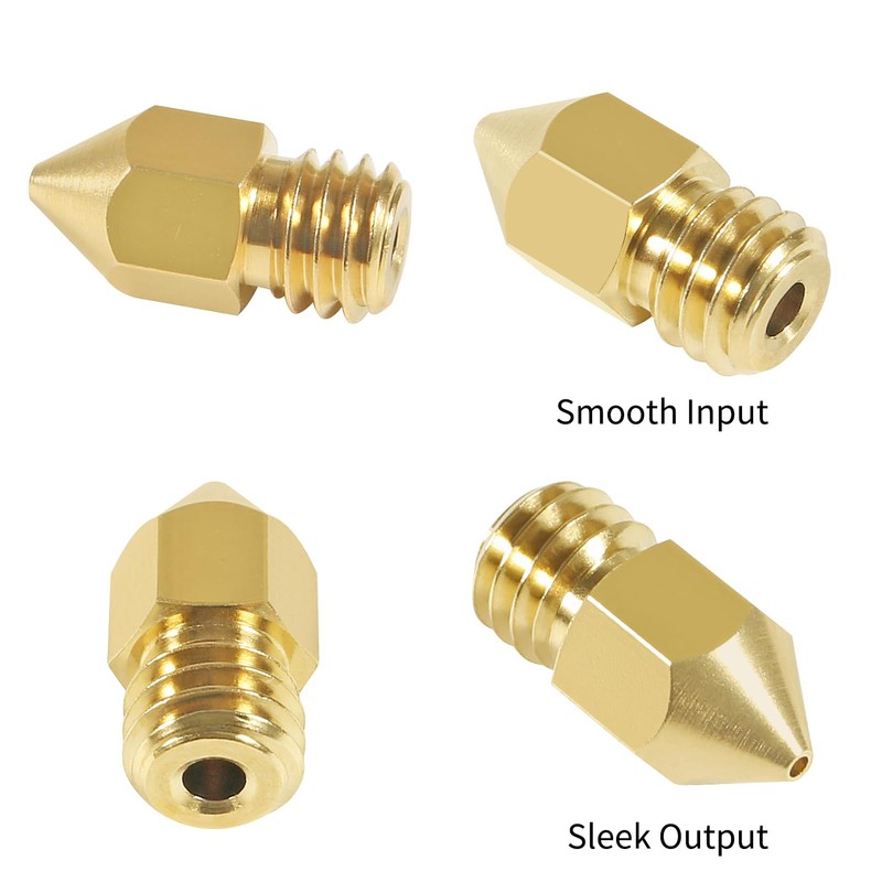 Aokin 8 Pcs 0.6mm MK8 Extruder Nozzles 3D Printer Nozzles