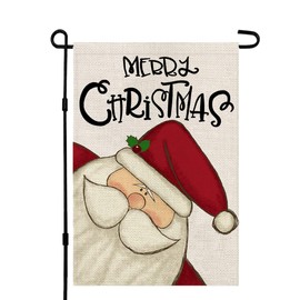 2021 Merry Christmas Garden Flag, doble cara vertical de Navidad pequeñas pequeñas mini rústicas Navidad invierno granja césped patio exterior exterior decoración decoración bandera exterior 30,5 cm x 45,7 cm DF004