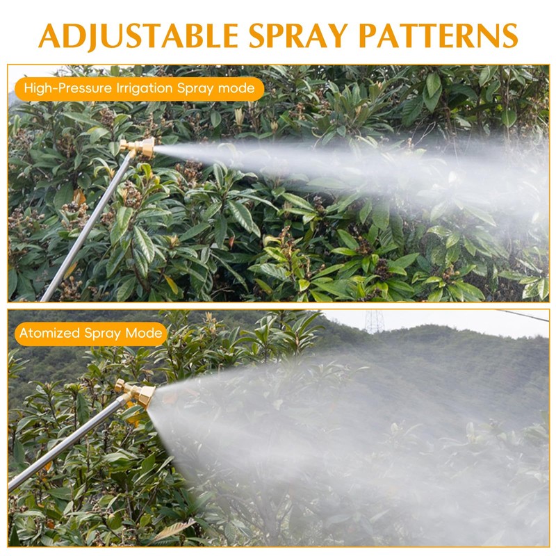 SAMIQU Brass Atomizing Nozzle - Adjustable, High-Pressure Irrigation Spray Misting