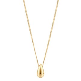 MIA Jewelry Gold Drop Pendant Hypoallergenic Necklace - Gold Plated Stainless Steel, Valentines Day & Mothers Day Gifts, Elegant Necklace Dainty Design, Adjustable Chain Gifts for Women | 62cm Length