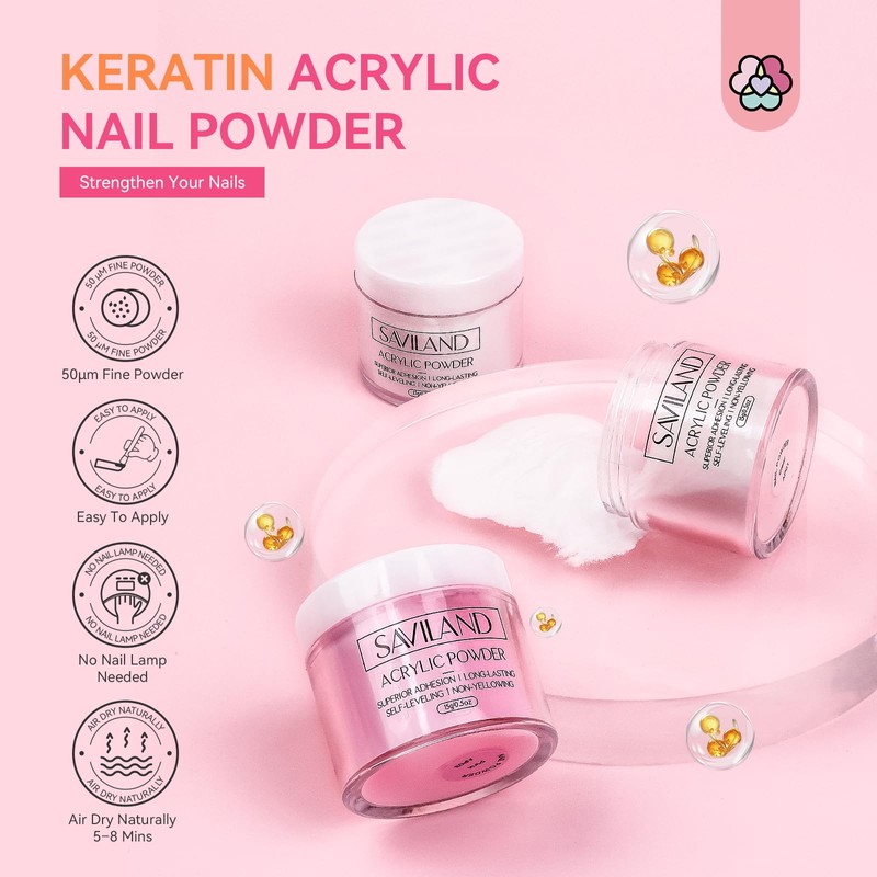 SAVILAND Acrylic Nail Kit with Drill: Professional Nail Kit Acrylic