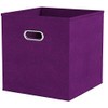 Zeller Storage Box, Microfiber, Purple, 28 x 28 x 28