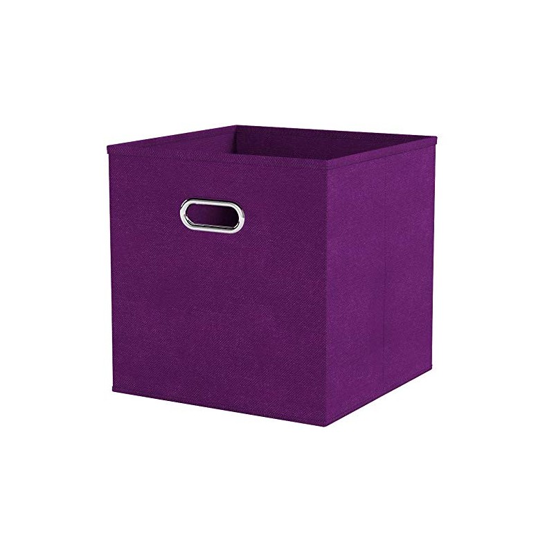 Zeller Storage Box, Microfiber, Purple, 28 x 28 x 28